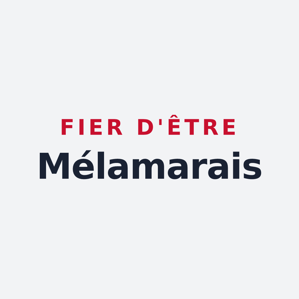 Poster « Fier d'être Mélamarais » — design pour Mélamare