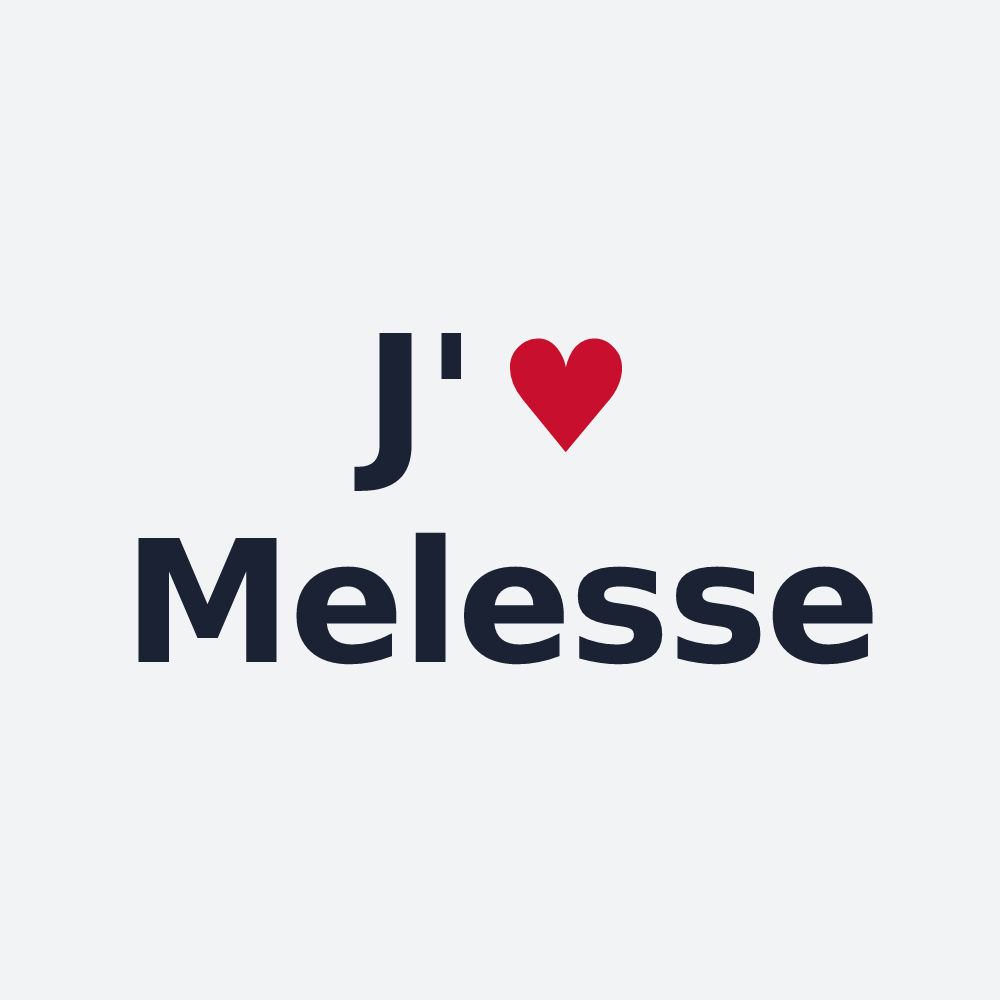 Poster personnalisé Melesse — design J'aime Melesse