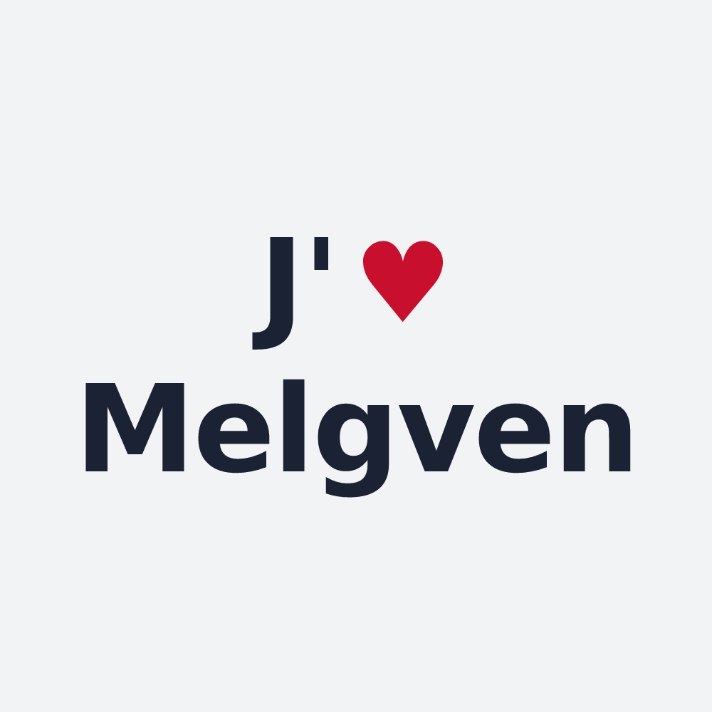 Poster personnalisé Melgven — design J'aime Melgven