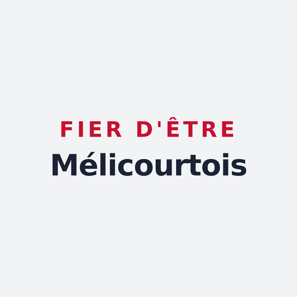 Poster « Fier d'être Mélicourtois » — design pour Mélicourt