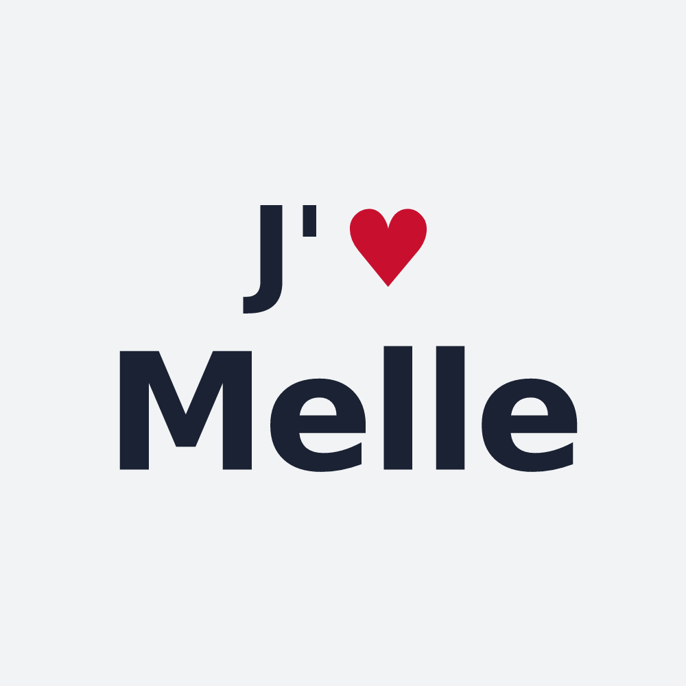 Poster personnalisé Melle — design J'aime Melle