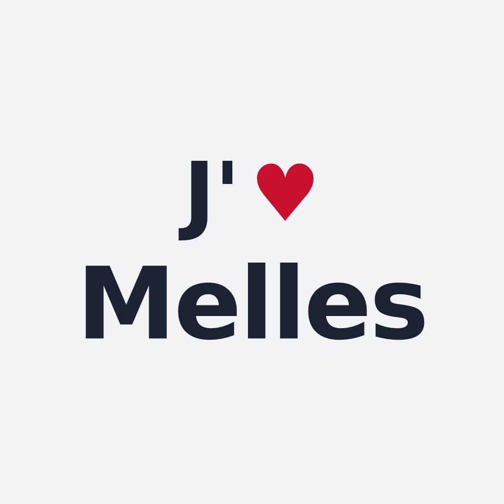 Poster personnalisé Melles — design J'aime Melles