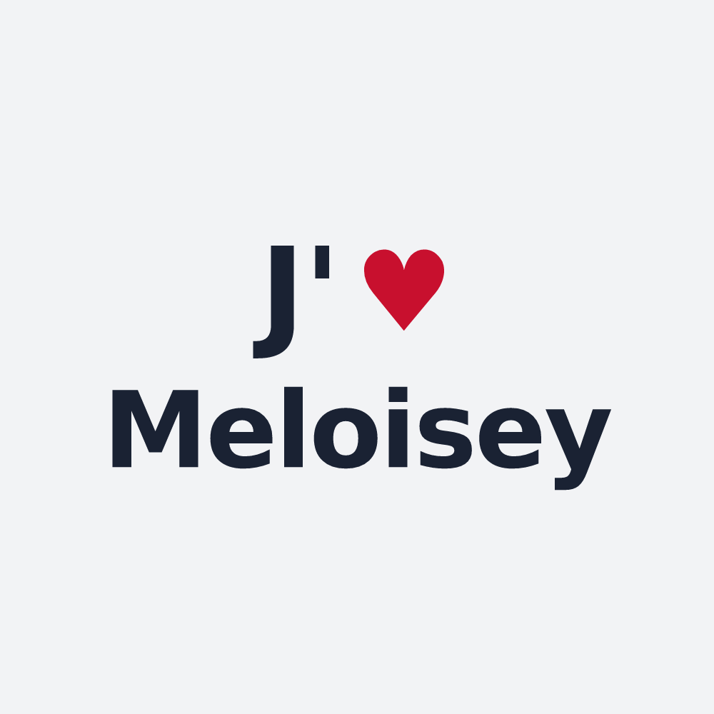 Poster personnalisé Meloisey — design J'aime Meloisey