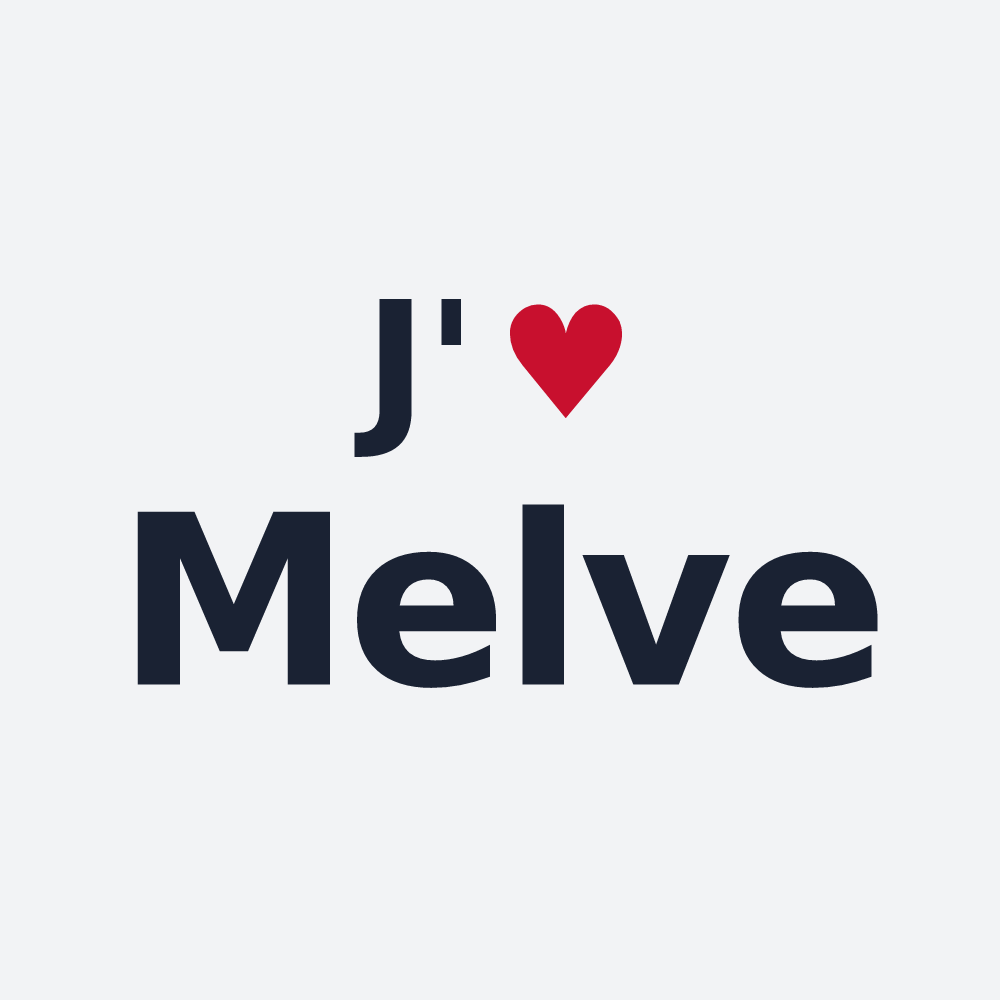 Poster personnalisé Melve — design « J'aime Melve » imprimé sur le poster