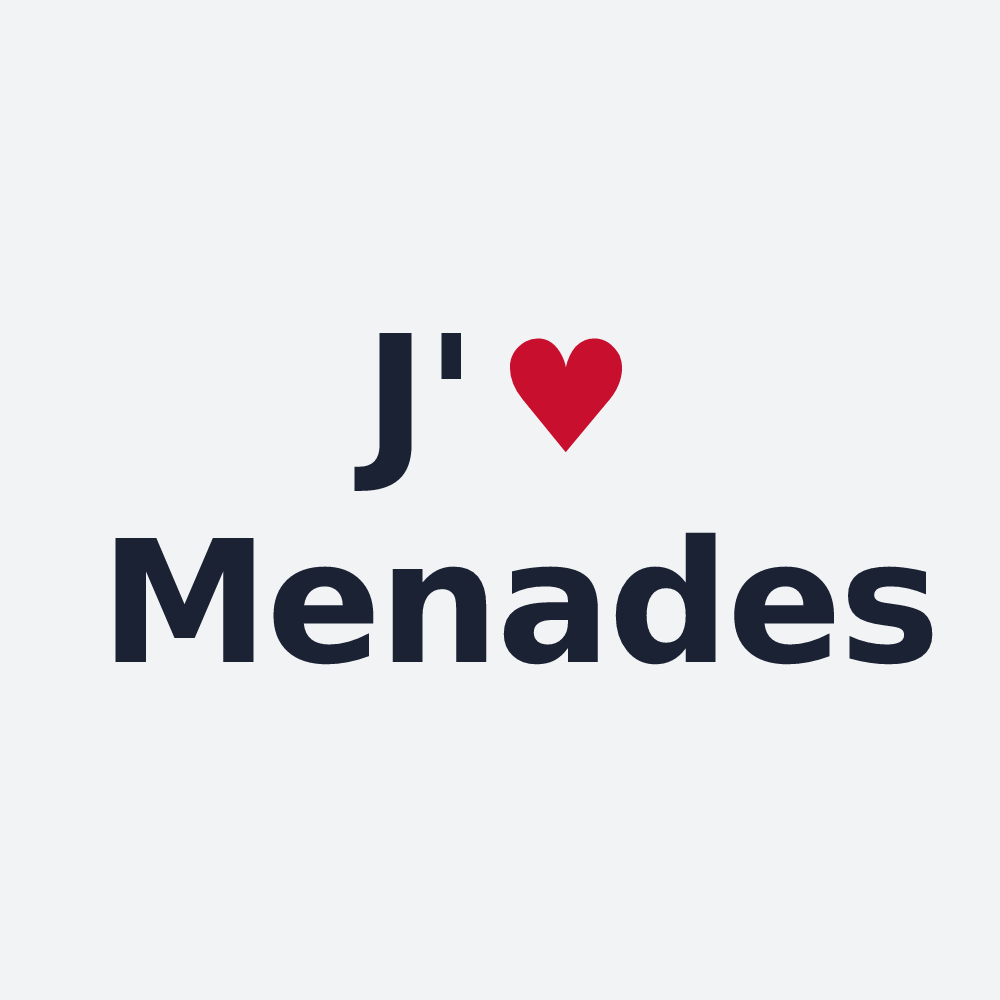 Poster personnalisé Menades — design J'aime Menades
