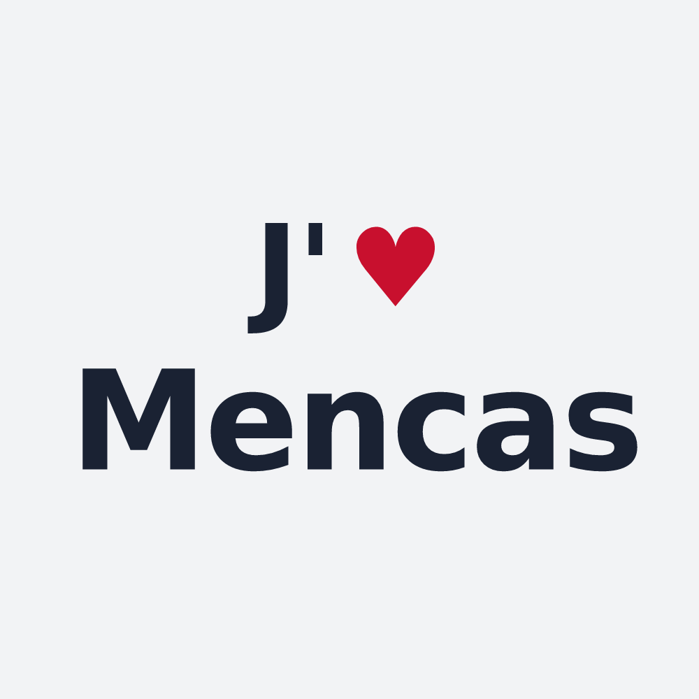 Poster personnalisé Mencas — design J'aime Mencas