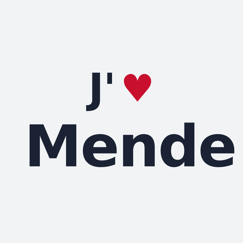 Poster personnalisé Mende — design J'aime Mende