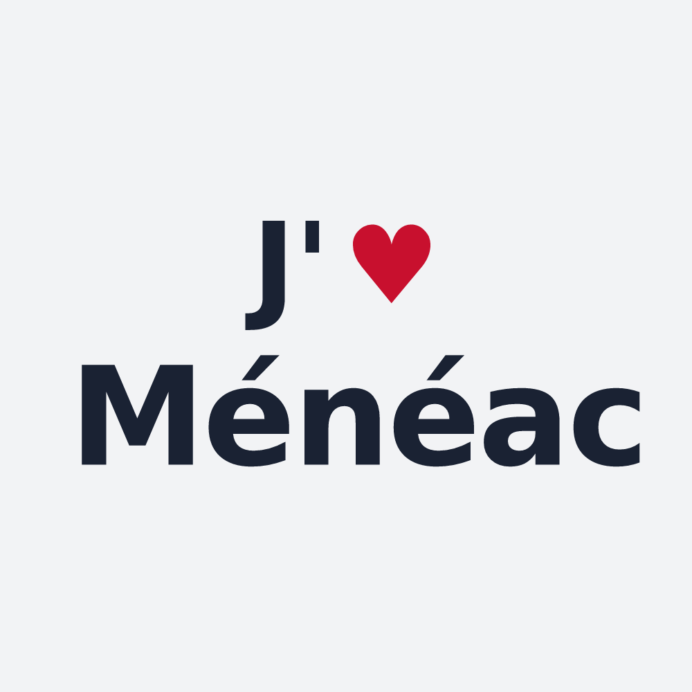 Poster personnalisé Ménéac — design J'aime Ménéac