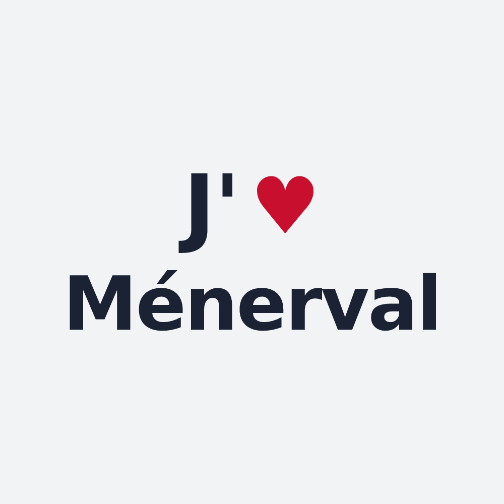 Poster personnalisé Ménerval — design J'aime Ménerval