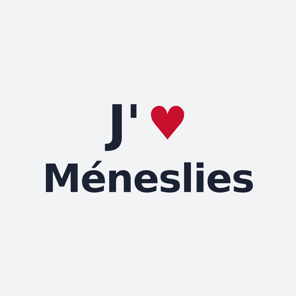 Poster personnalisé Méneslies — design J'aime Méneslies