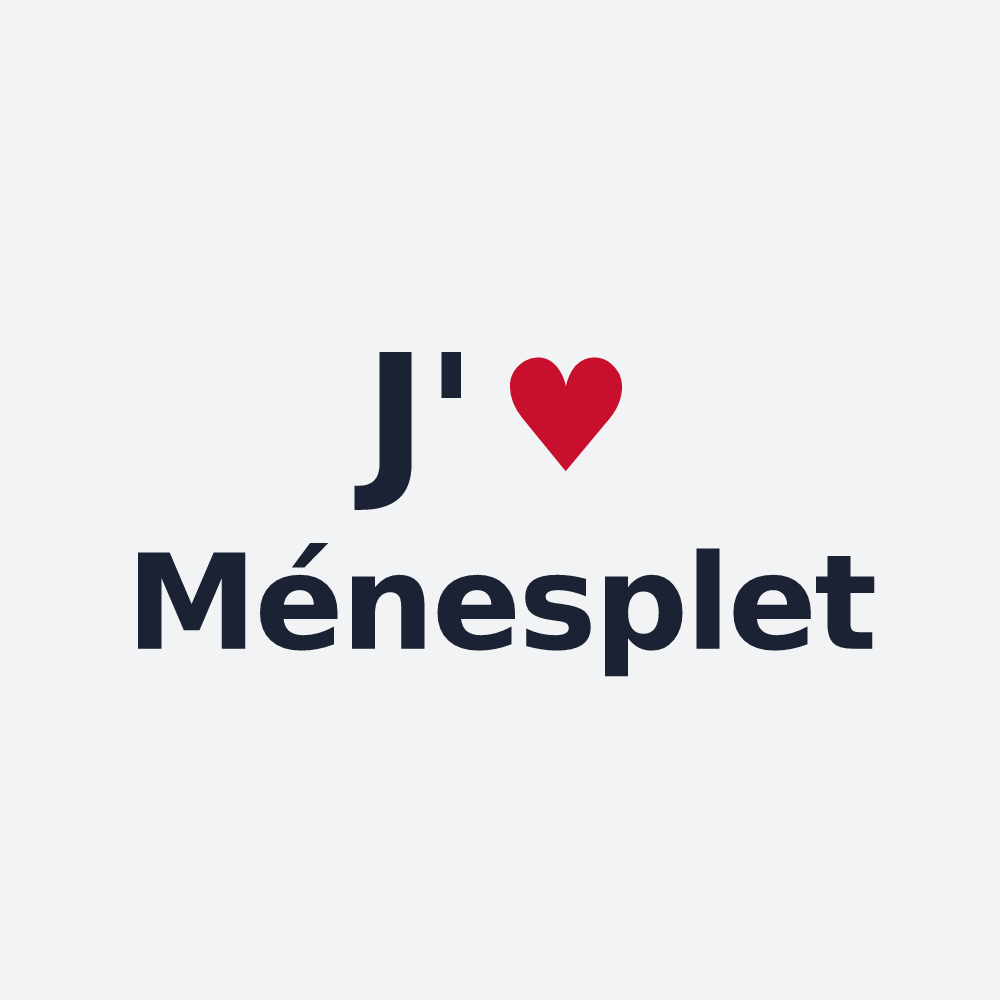 Poster personnalisé Ménesplet — design J'aime Ménesplet