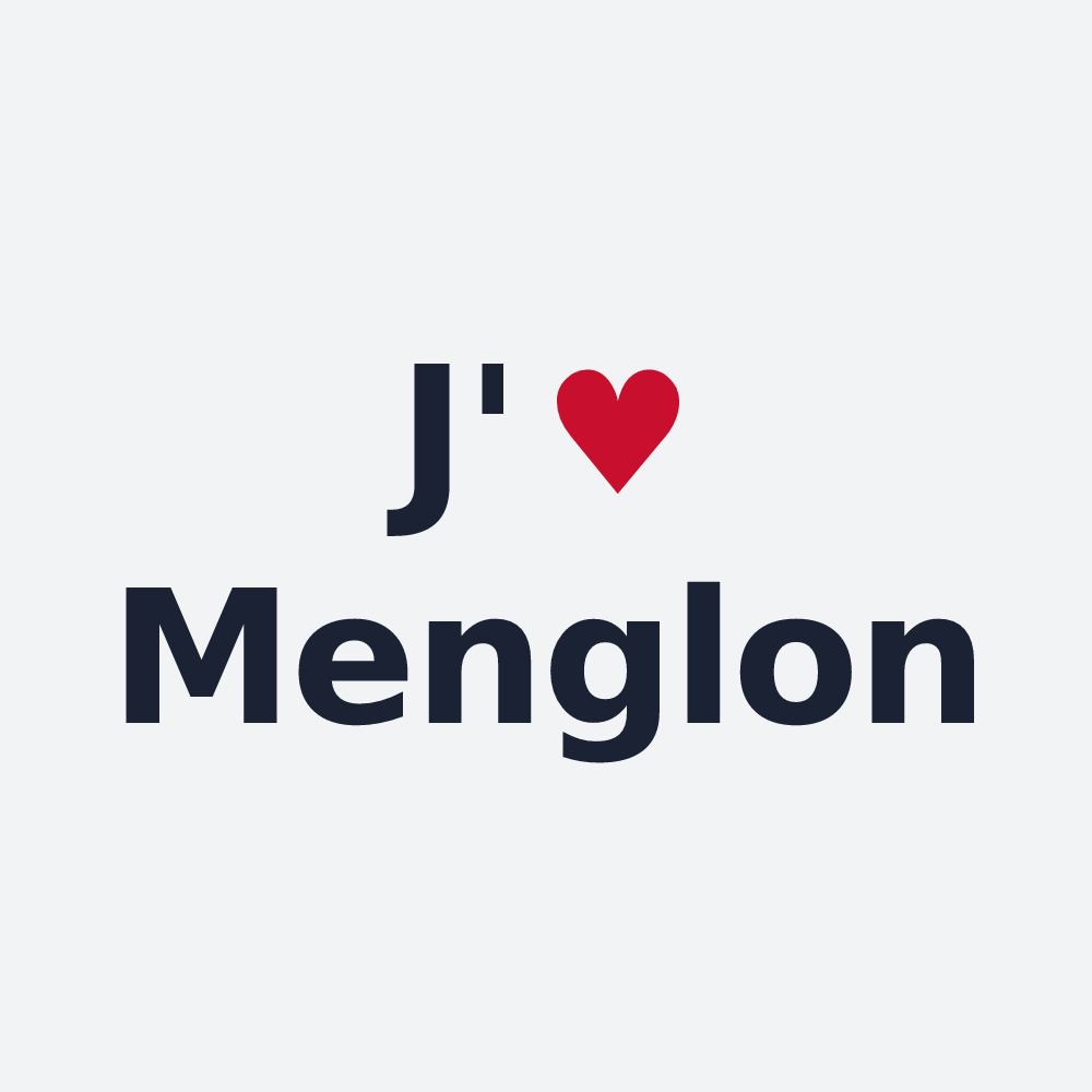 Poster personnalisé Menglon — design J'aime Menglon