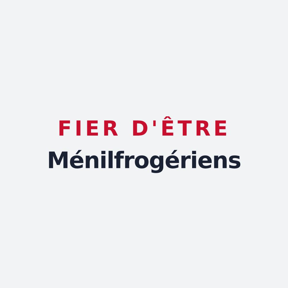 Poster « Fier d'être Ménilfrogériens » — design pour Ménil-Froger