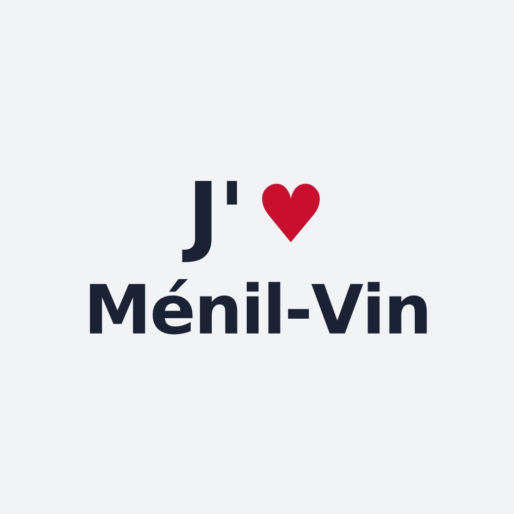 Poster personnalisé Ménil-Vin — design « J'aime Ménil-Vin » imprimé sur le poster