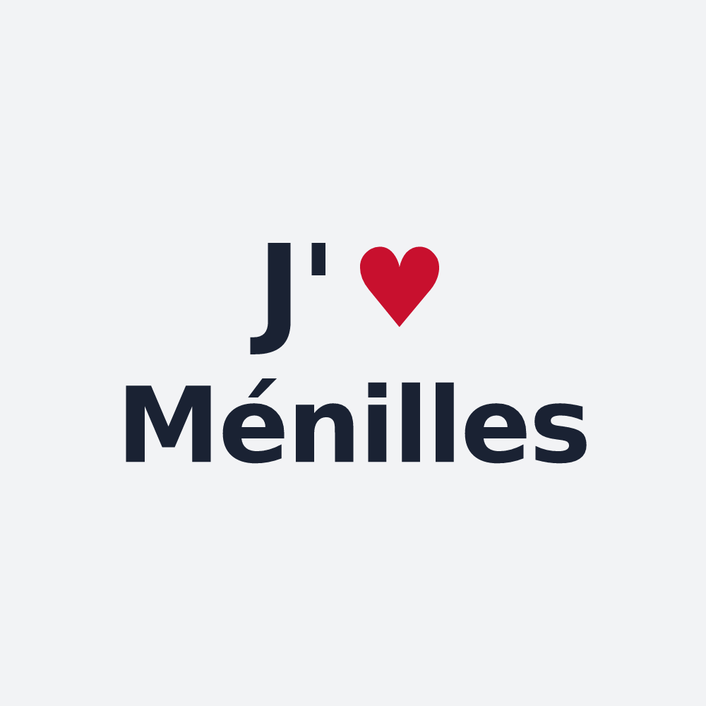 Poster personnalisé Ménilles — design J'aime Ménilles