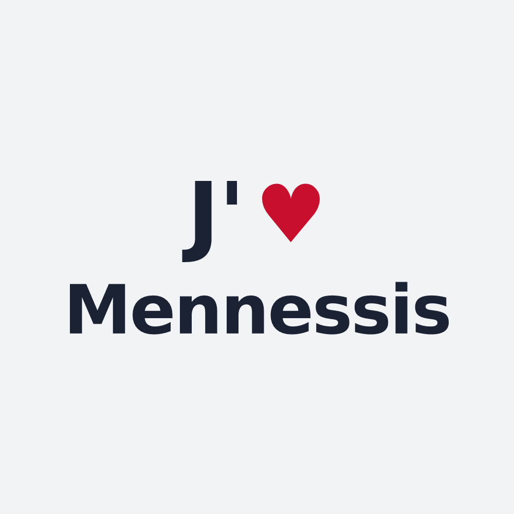 Poster personnalisé Mennessis — design J'aime Mennessis