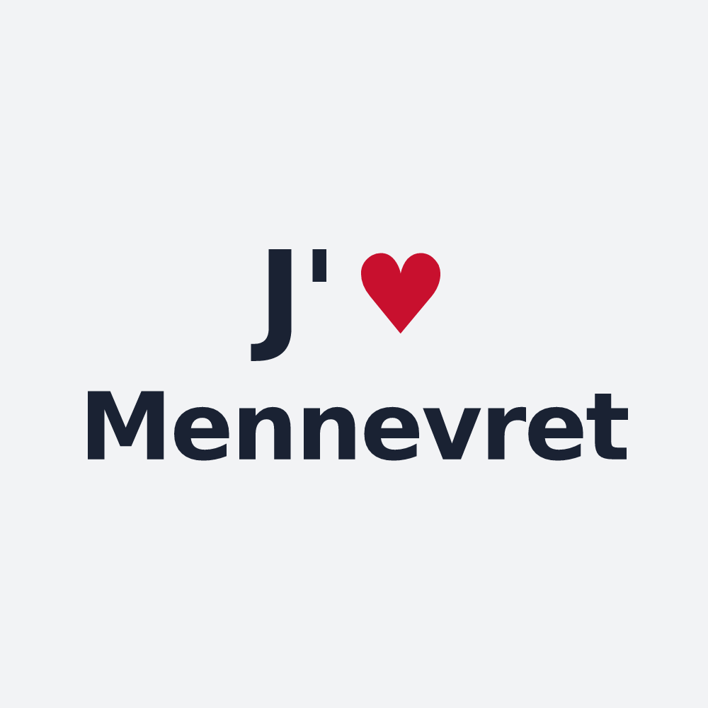 Poster personnalisé Mennevret — design J'aime Mennevret