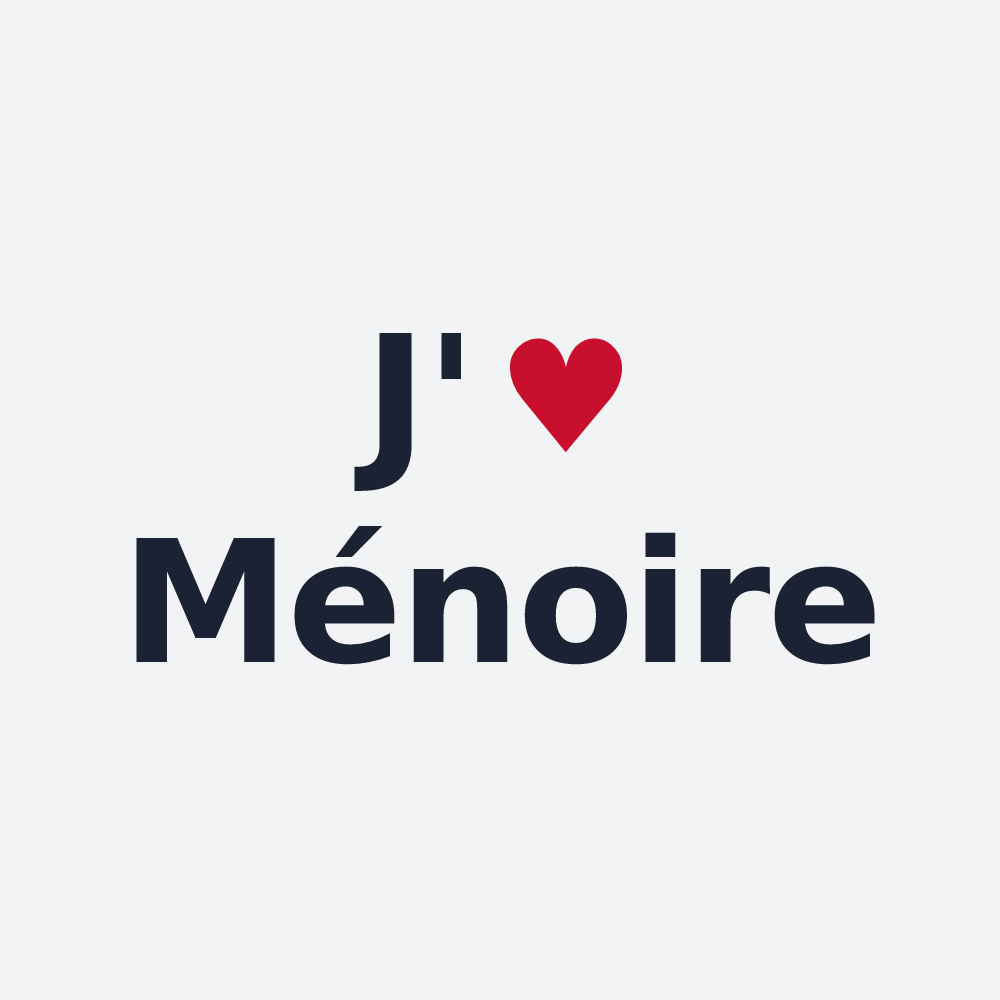 Poster personnalisé Ménoire — design J'aime Ménoire