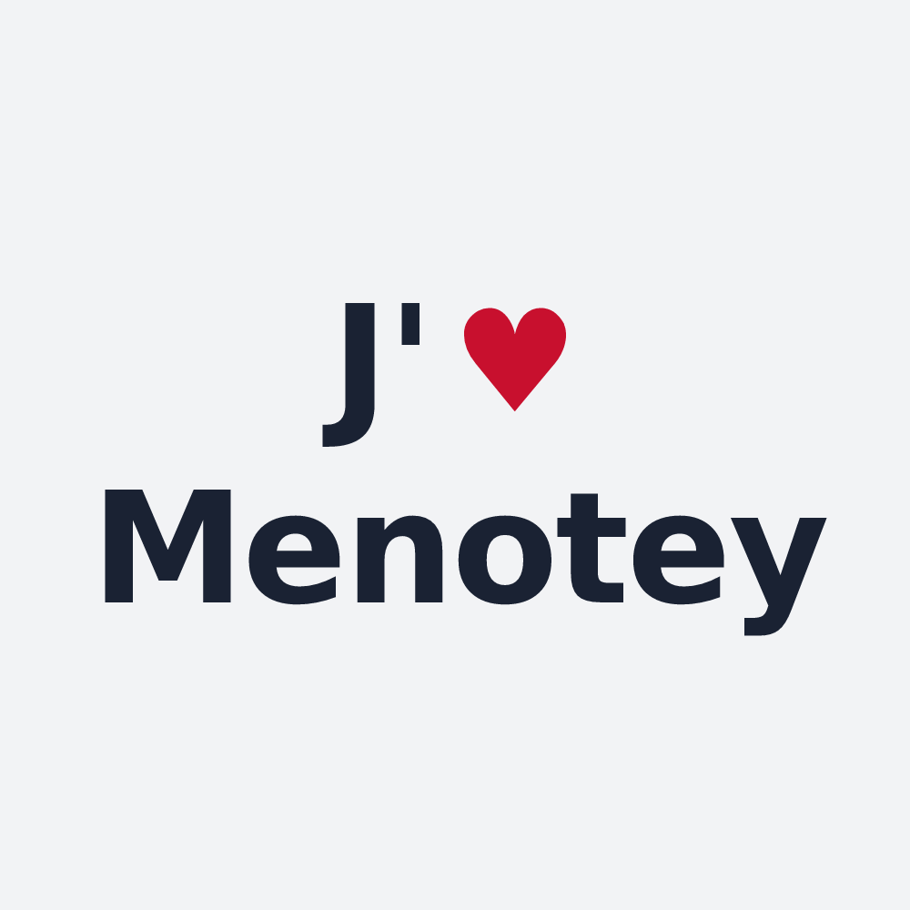 Poster personnalisé Menotey — design J'aime Menotey
