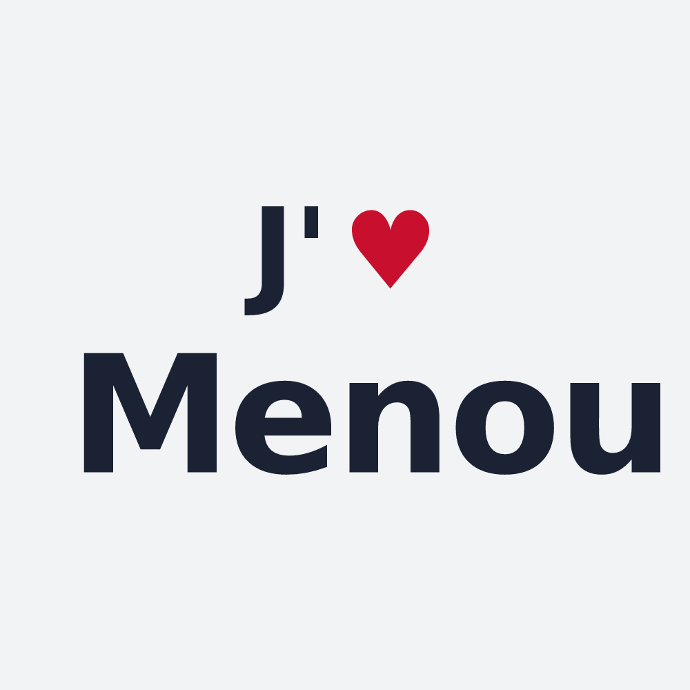 Poster personnalisé Menou — design J'aime Menou