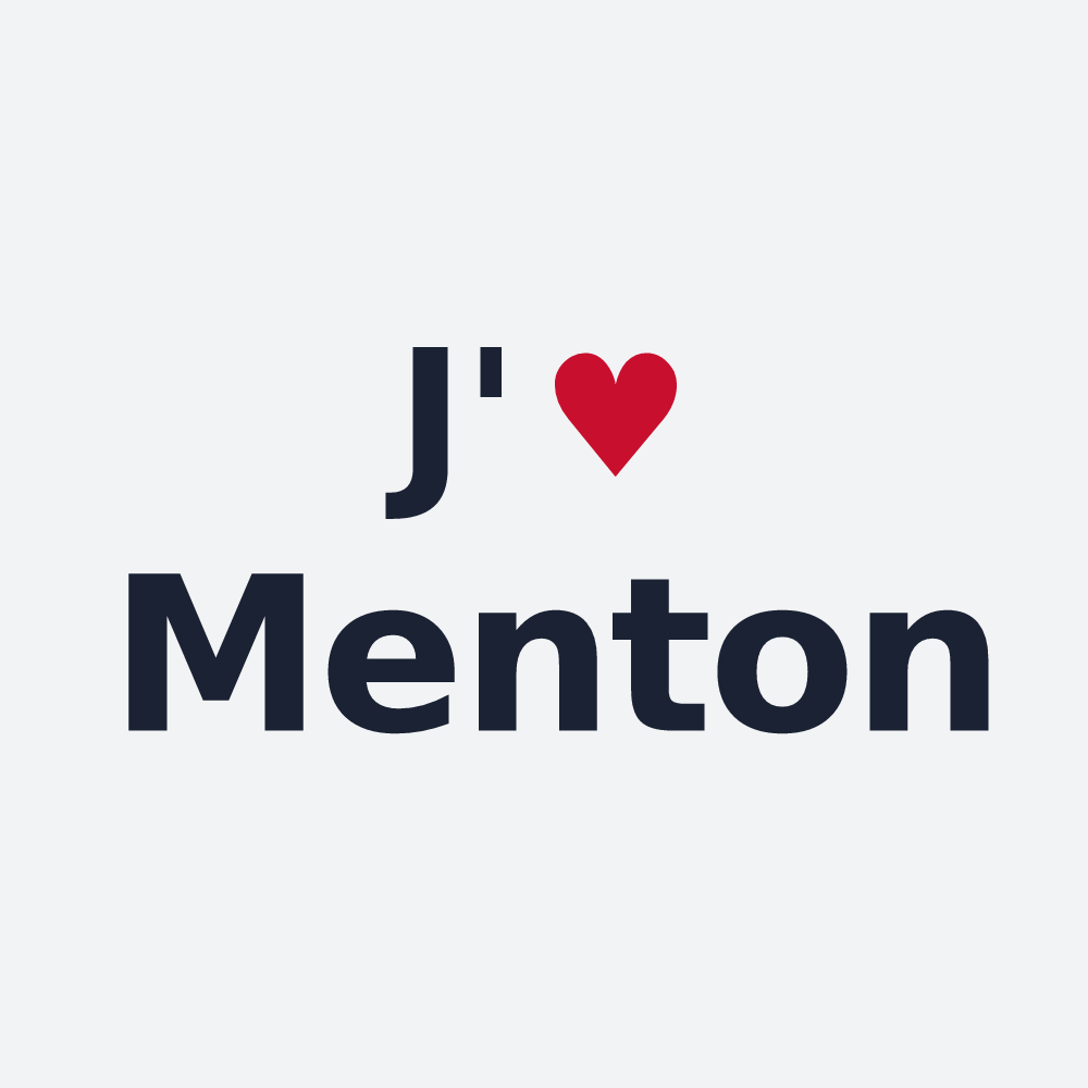 Poster personnalisé Menton — design J'aime Menton