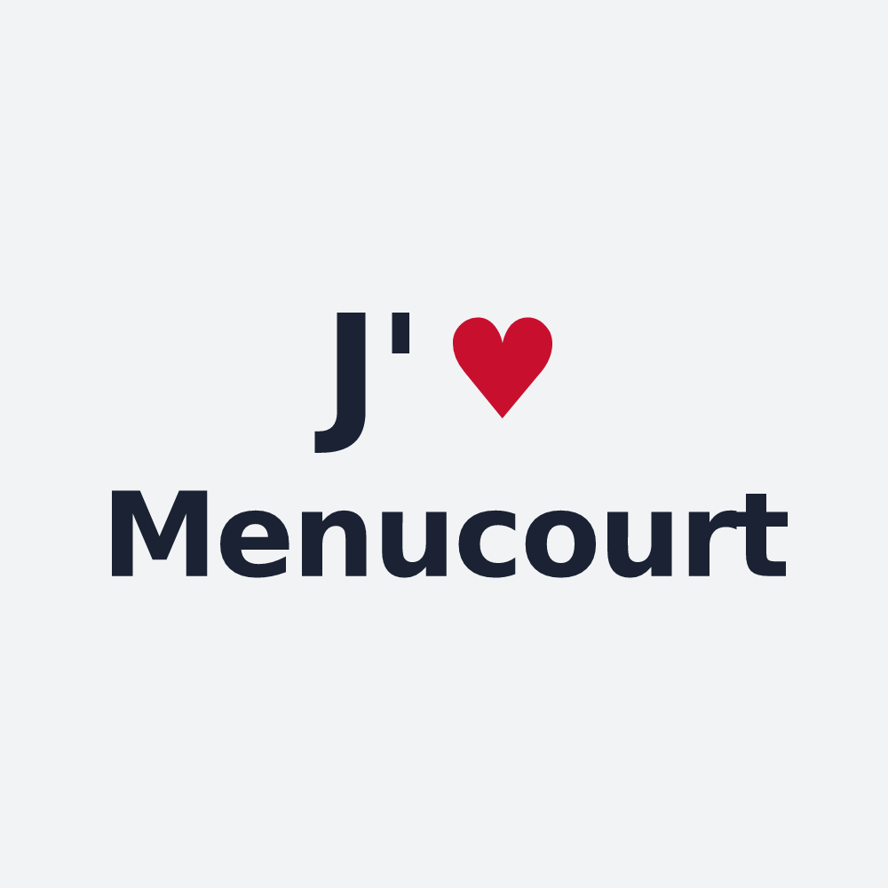 Poster personnalisé Menucourt — design J'aime Menucourt
