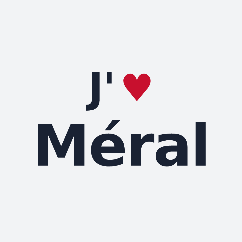 Poster personnalisé Méral — design « J'aime Méral » imprimé sur le poster
