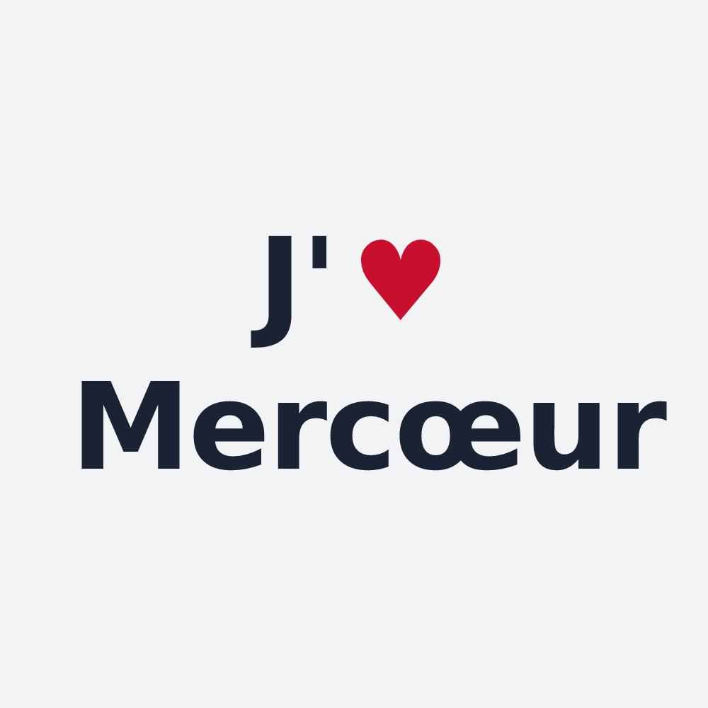 Poster personnalisé Mercœur — design J'aime Mercœur