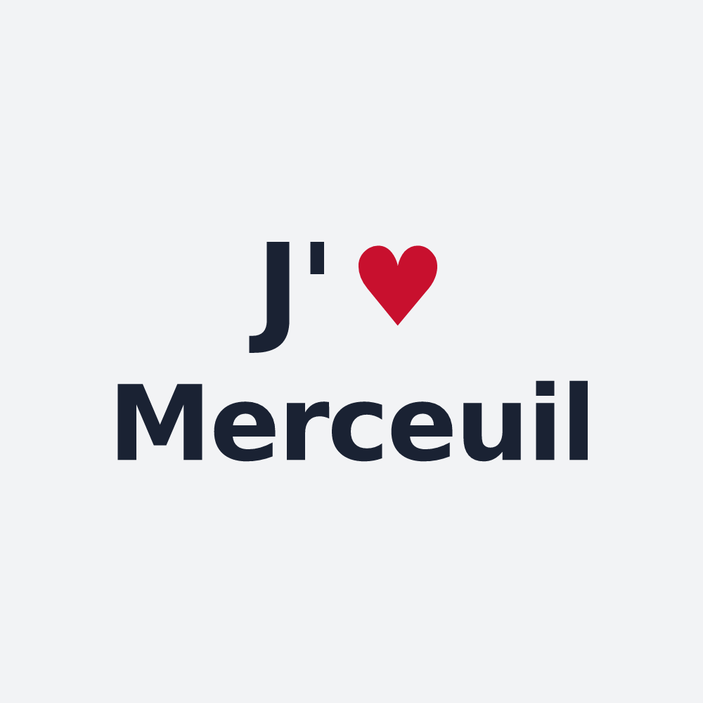 Poster personnalisé Merceuil — design J'aime Merceuil