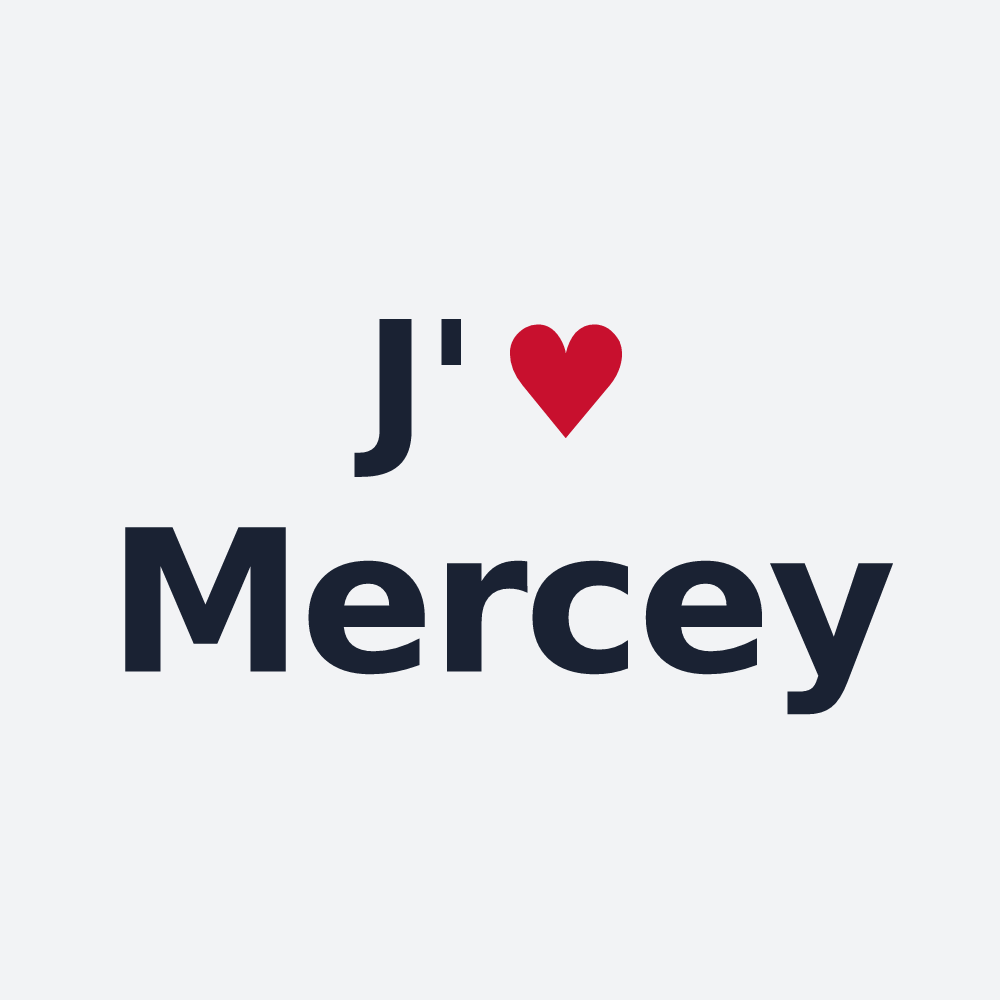 Poster personnalisé Mercey — design J'aime Mercey