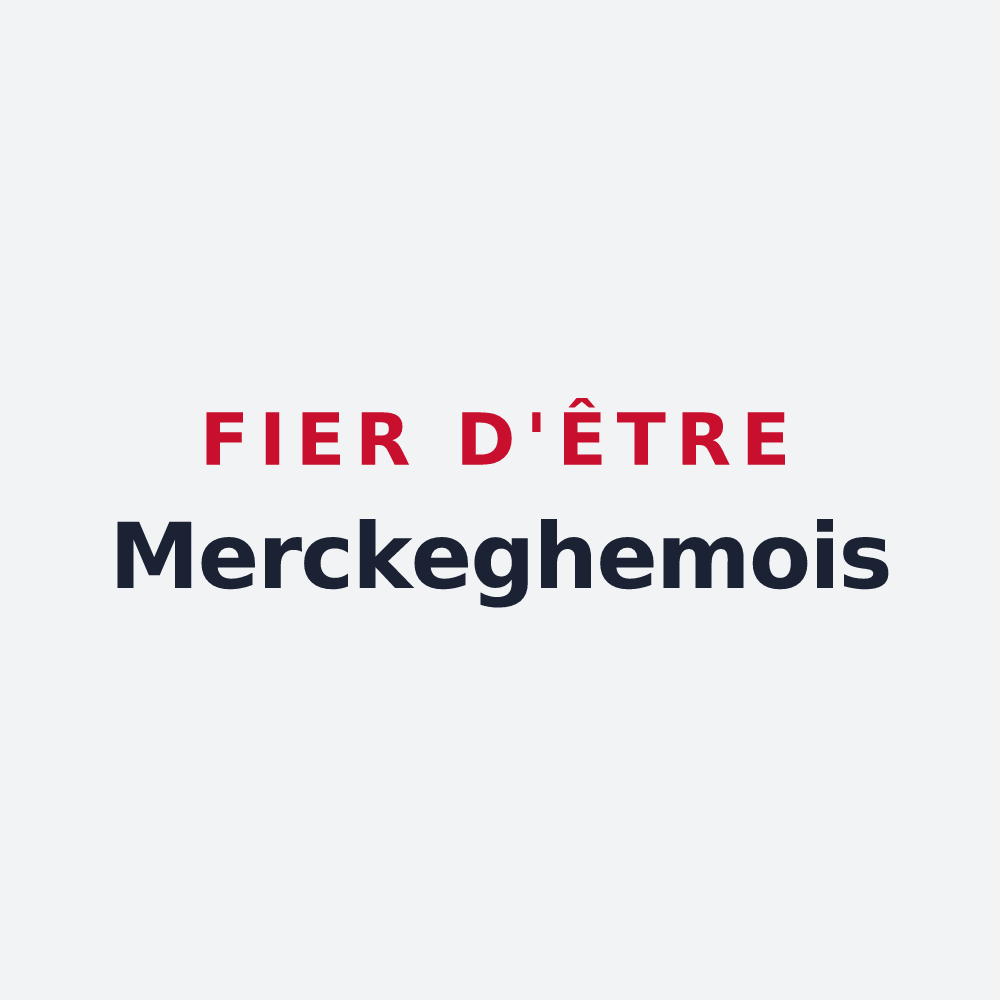 Poster « Fier d'être Merckeghemois » — design pour Merckeghem