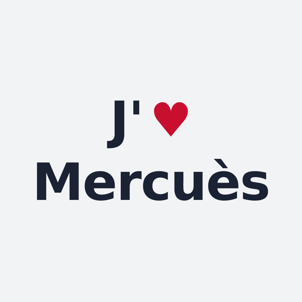 Poster personnalisé Mercuès — design « J'aime Mercuès » imprimé sur le poster