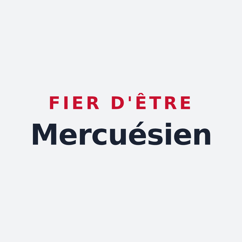 Poster « Fier d'être Mercuésien » — design pour Mercuès