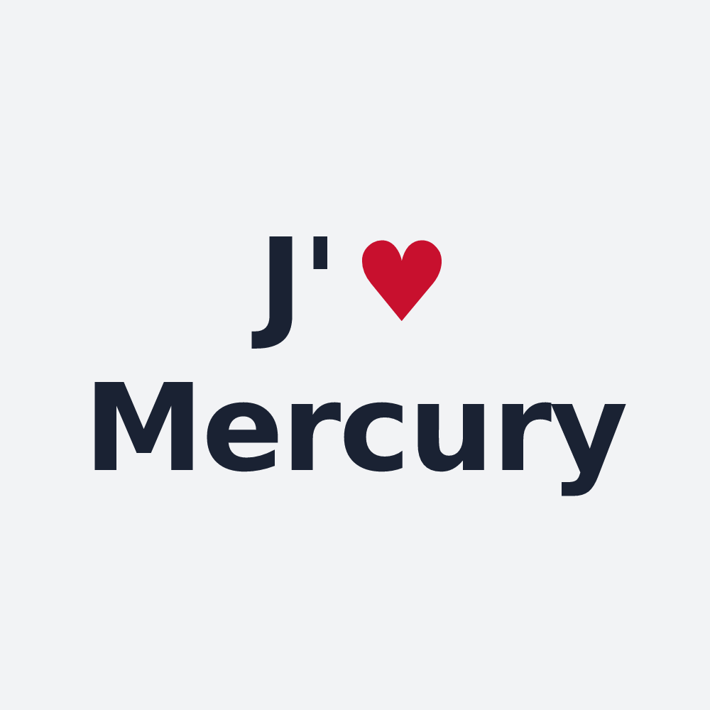 Poster personnalisé Mercury — design J'aime Mercury