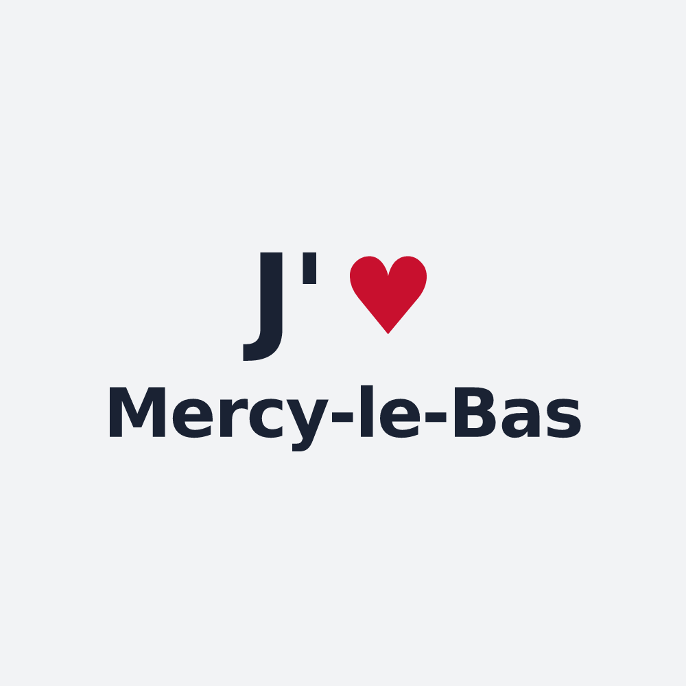 Poster personnalisé Mercy-le-Bas — design J'aime Mercy-le-Bas