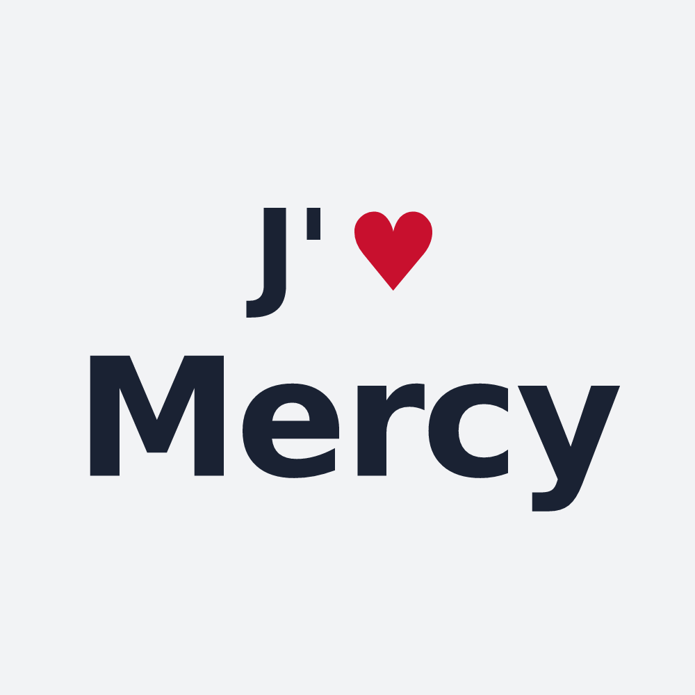 Poster personnalisé Mercy — design J'aime Mercy