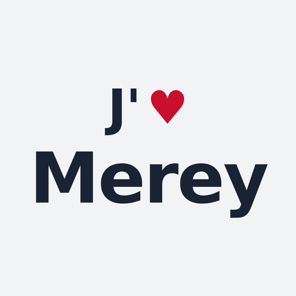 Poster personnalisé Merey — design J'aime Merey