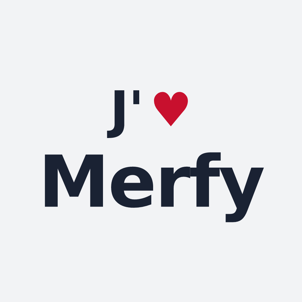 Poster personnalisé Merfy — design J'aime Merfy