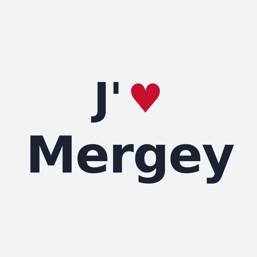 Poster personnalisé Mergey — design J'aime Mergey
