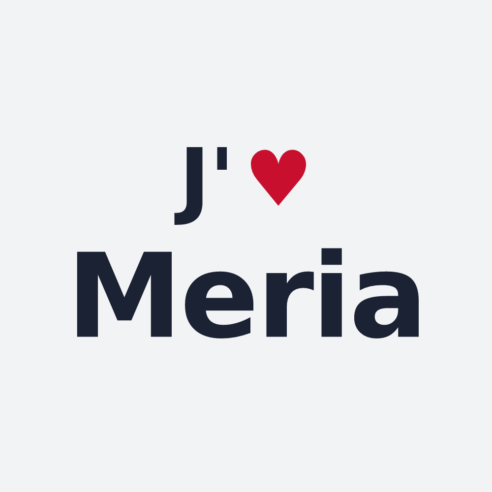 Poster personnalisé Meria — design J'aime Meria