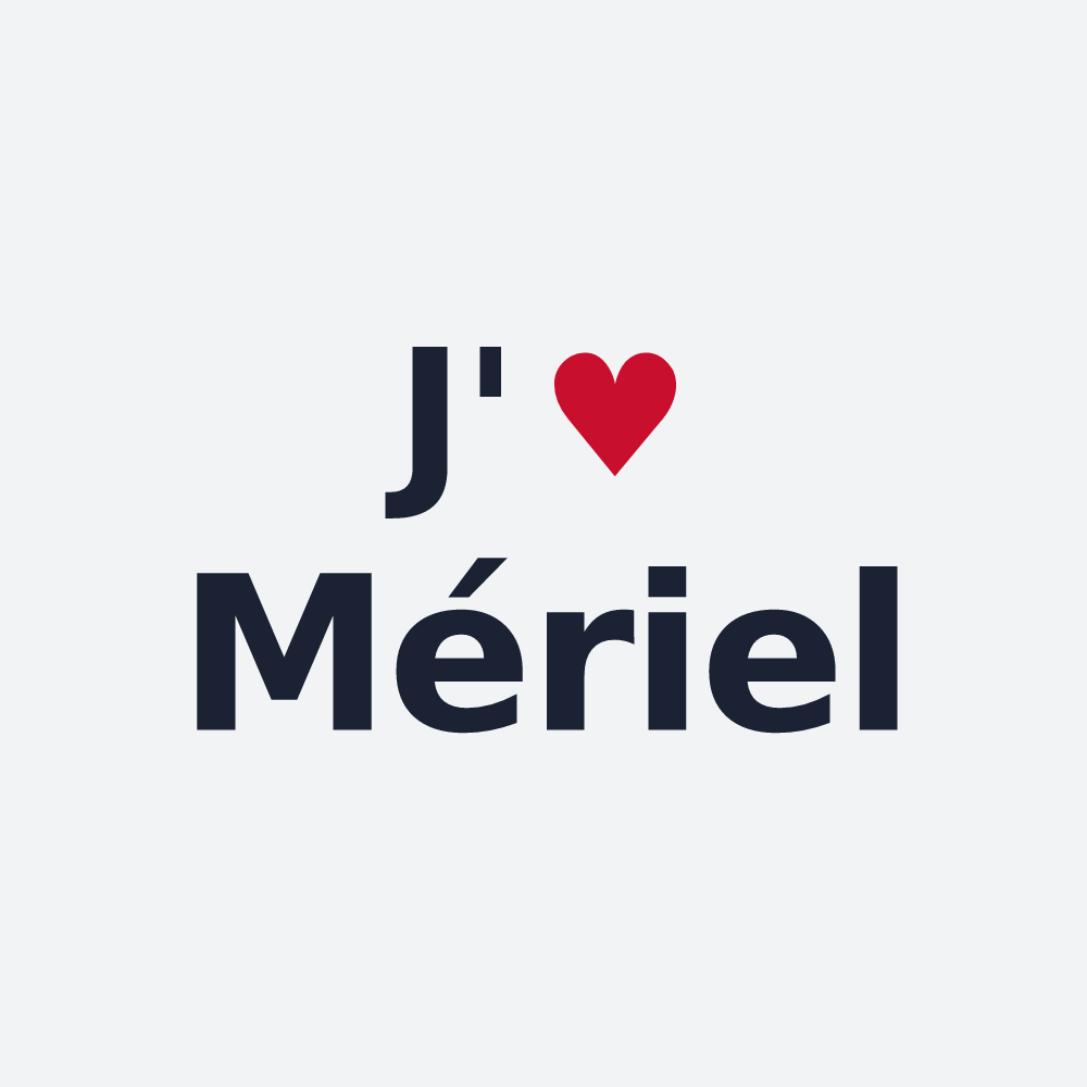 Poster personnalisé Mériel — design J'aime Mériel