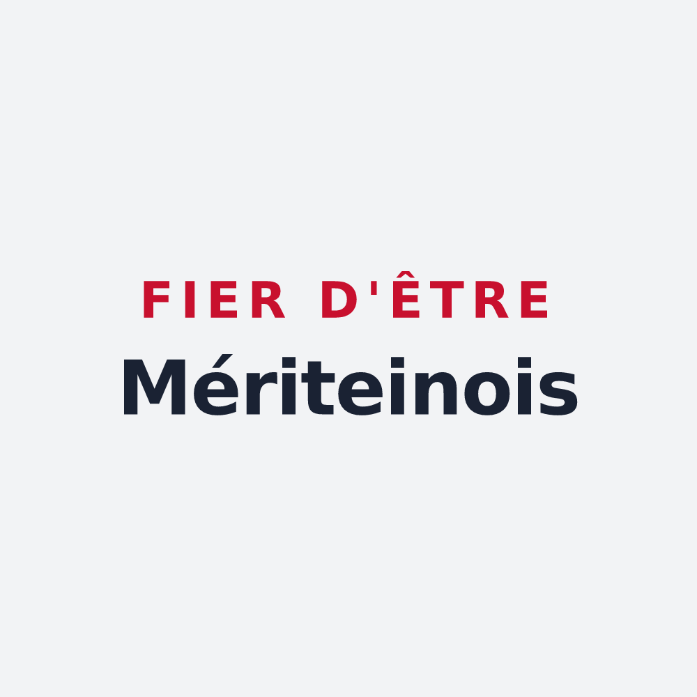 Poster « Fier d'être Mériteinois » — design pour Méritein