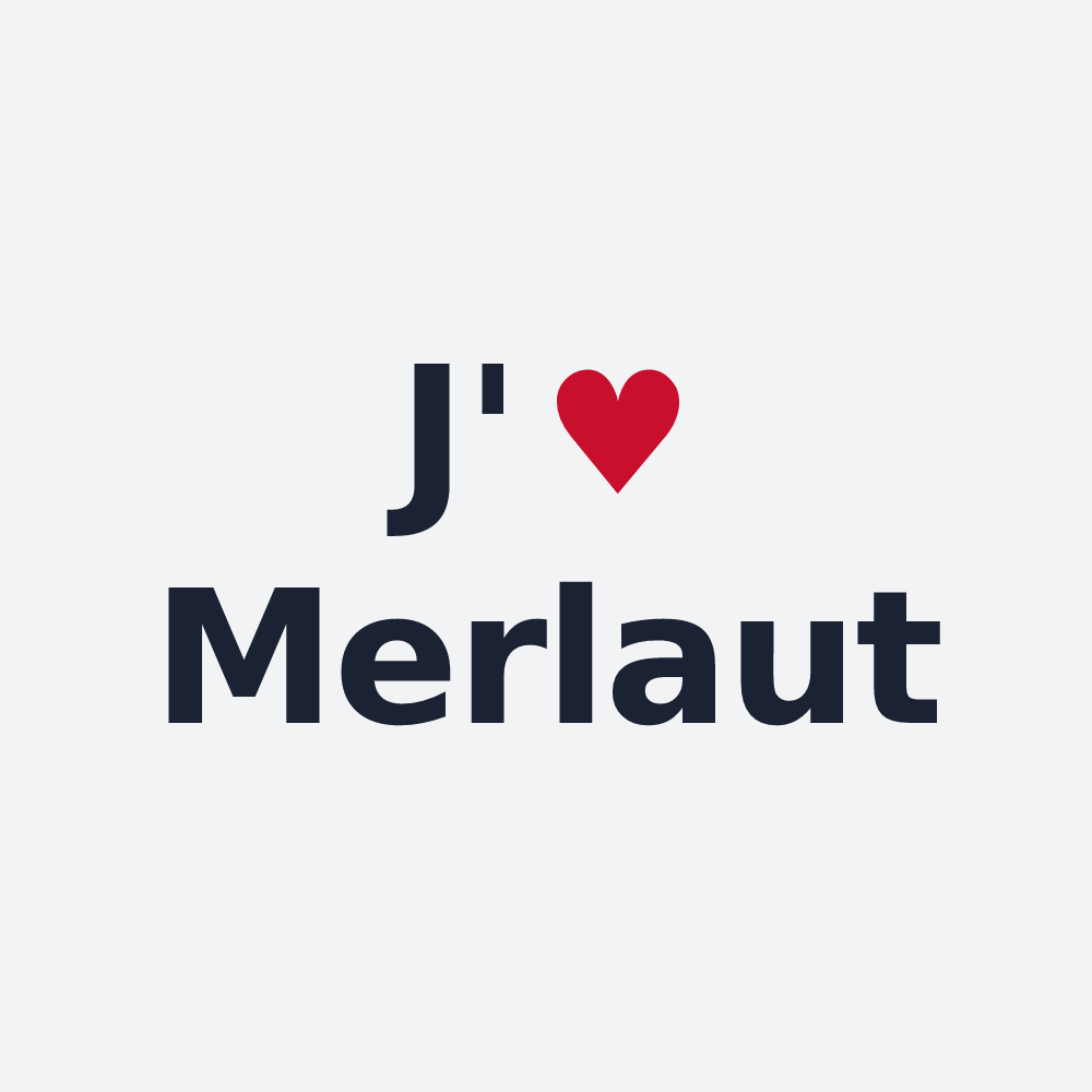 Poster personnalisé Merlaut — design « J'aime Merlaut » imprimé sur le poster
