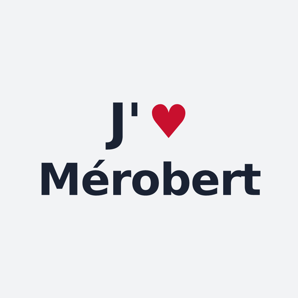 Poster personnalisé Mérobert — design J'aime Mérobert