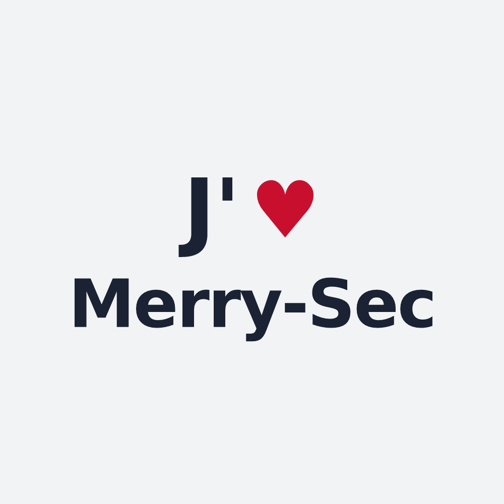 Poster personnalisé Merry-Sec — design J'aime Merry-Sec