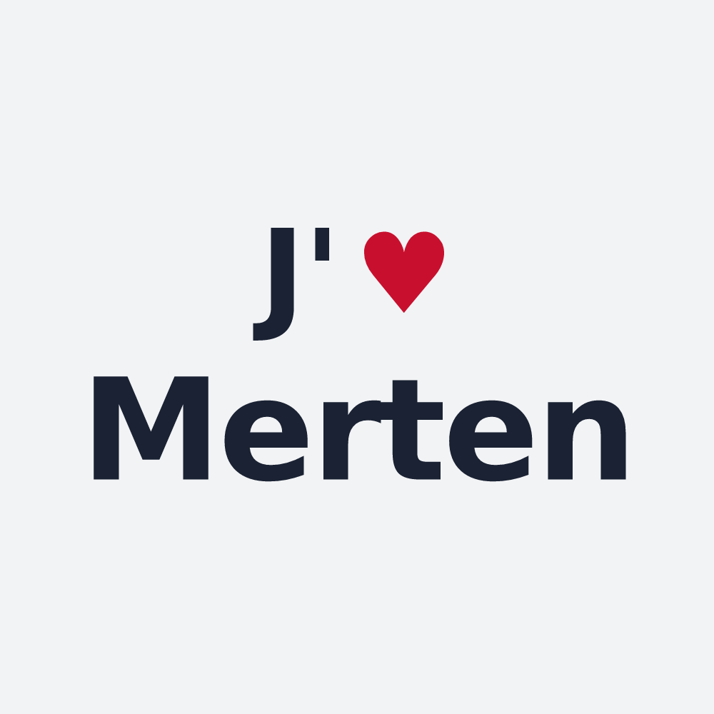 Poster personnalisé Merten — design « J'aime Merten » imprimé sur le poster