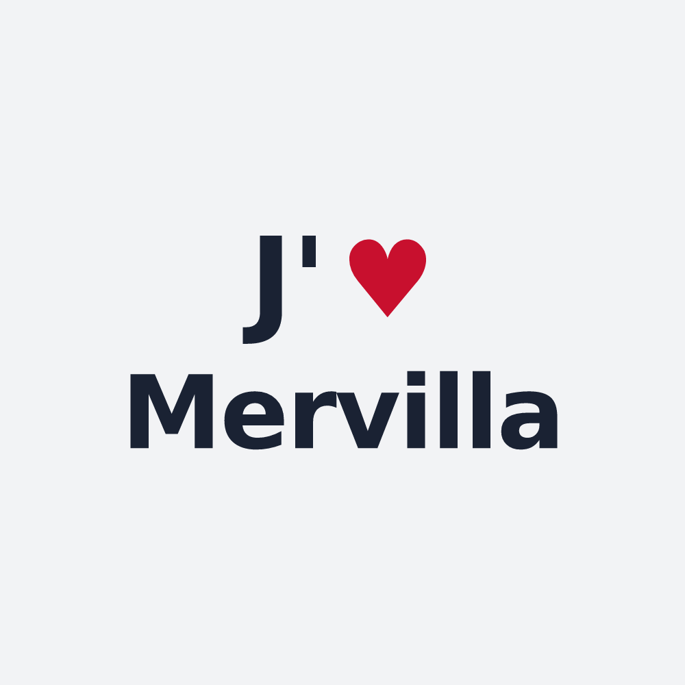 Poster personnalisé Mervilla — design J'aime Mervilla
