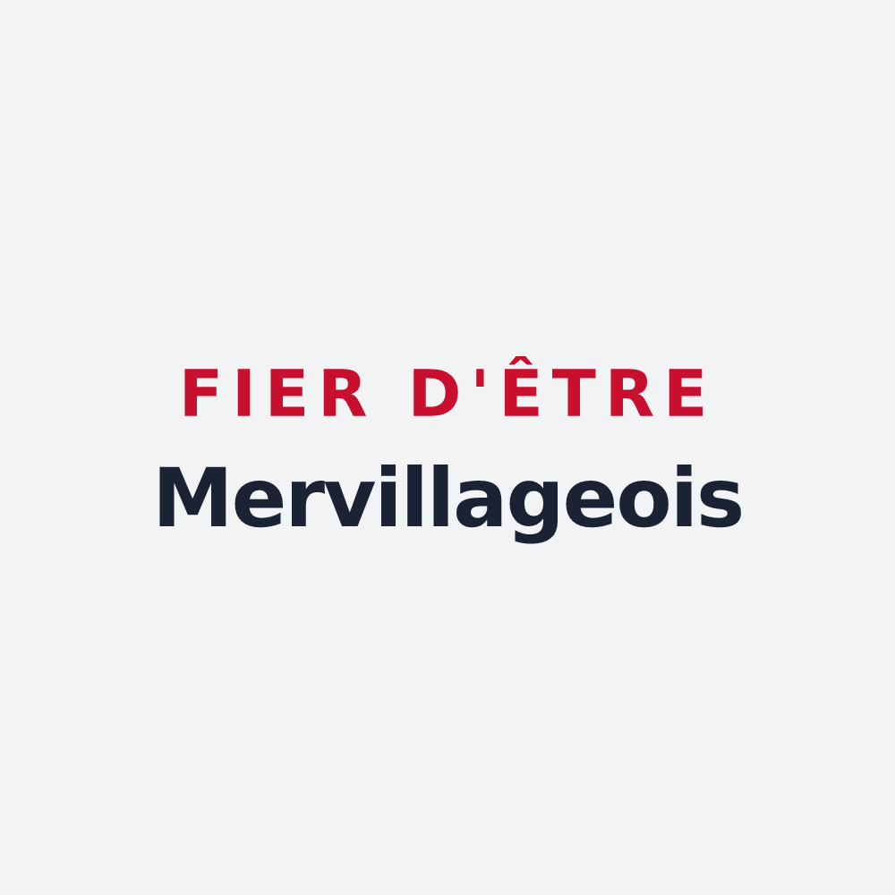 Poster « Fier d'être Mervillageois » — design pour Mervilla