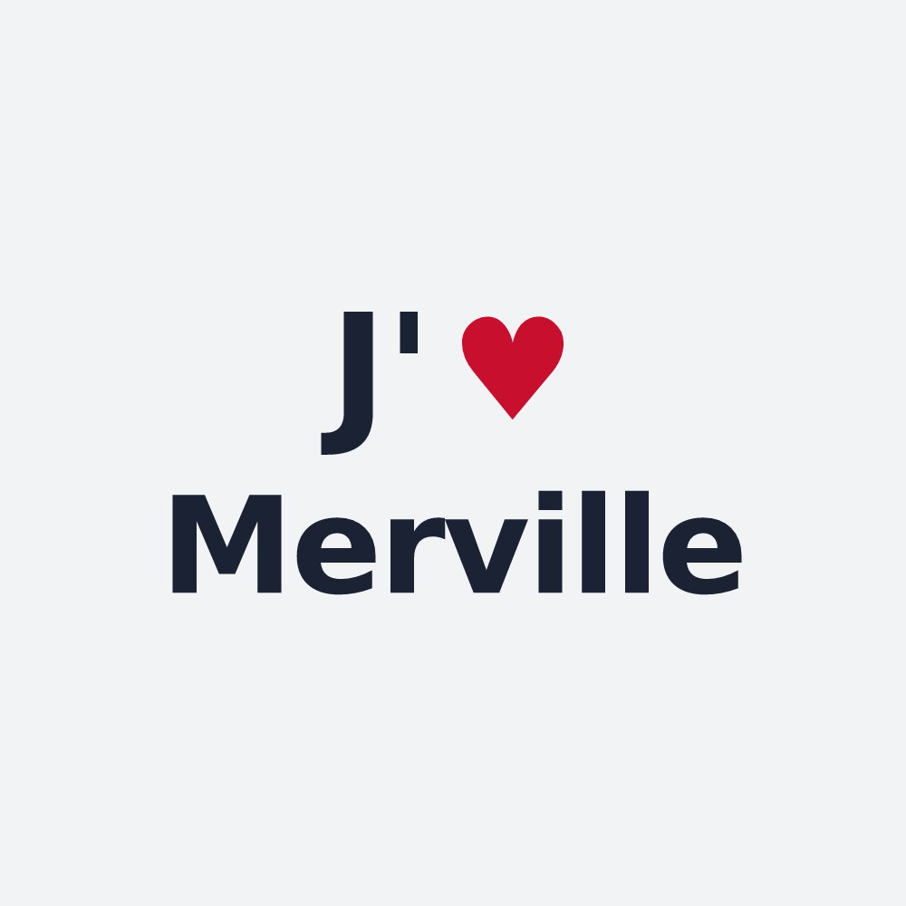 Poster personnalisé Merville — design J'aime Merville