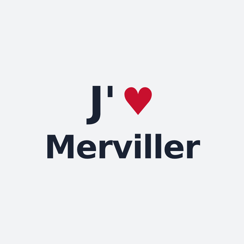 Poster personnalisé Merviller — design « J'aime Merviller » imprimé sur le poster